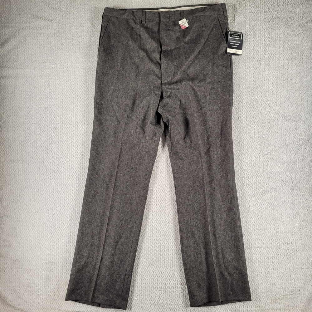 David Taylor FlexSlax dark gray dress pants size 40X32 nwt